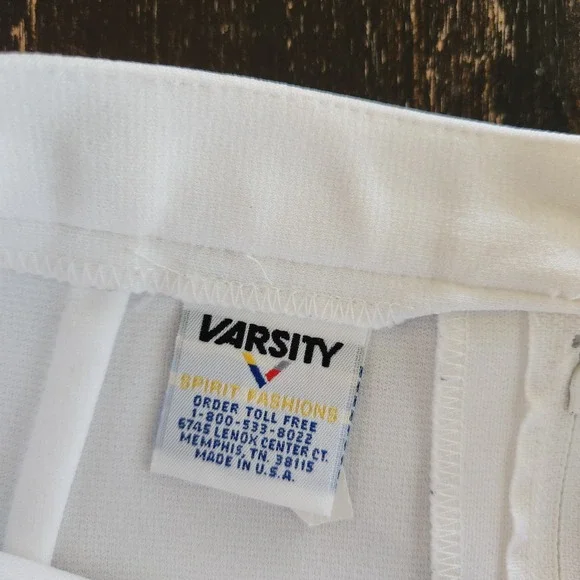 Vtg VARSITY School Cheerleader Uniform Top Skirt Cheer Costume XLY 9-13 Yellow - Picture 5 of 13